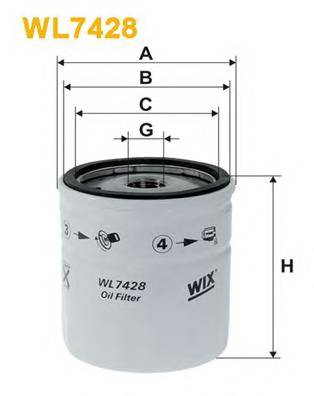 WIX FILTERS WL7428 Масляный фильтр