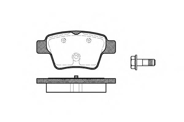 WOKING P10383.00 Комплект тормозных колодок,