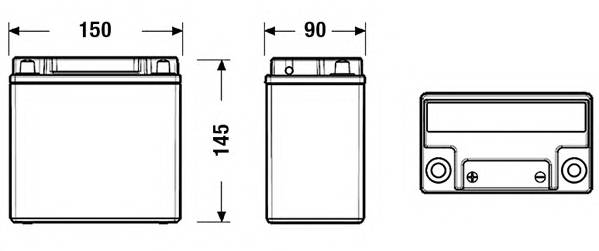 EXIDE EK151 Стартерная аккумуляторная батарея;