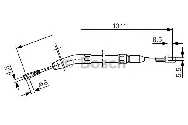 BOSCH 1 987 477 010 Трос, стоянкова гальмівна