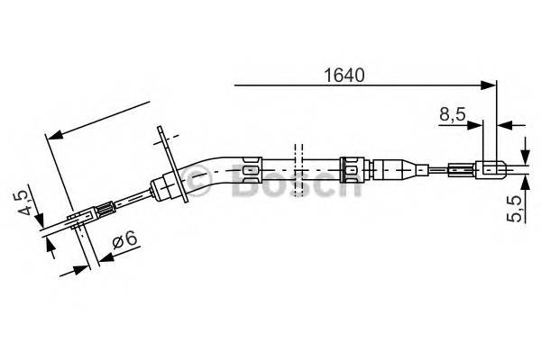 BOSCH 1 987 477 011 Трос, стоянкова гальмівна