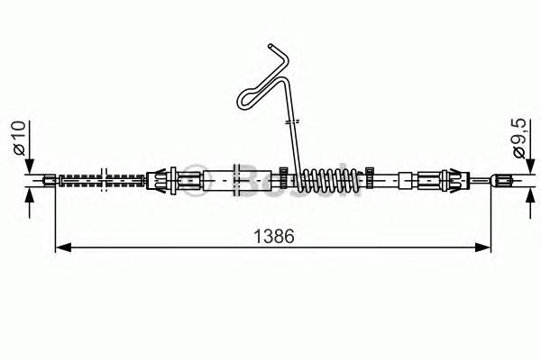 BOSCH 1 987 477 185 Трос, стояночная тормозная