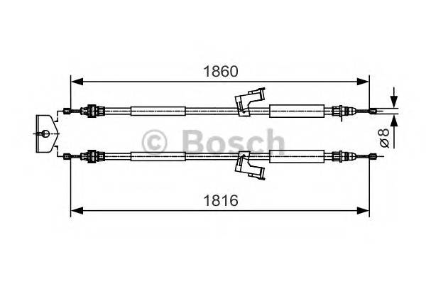 BOSCH 1 987 482 019 Трос, стоянкова гальмівна