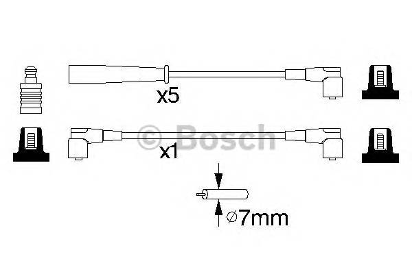 BOSCH 0 986 356 753 Комплект проводов зажигания