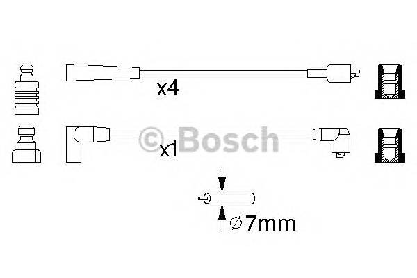 BOSCH 0 986 356 798 Комплект дротів запалювання