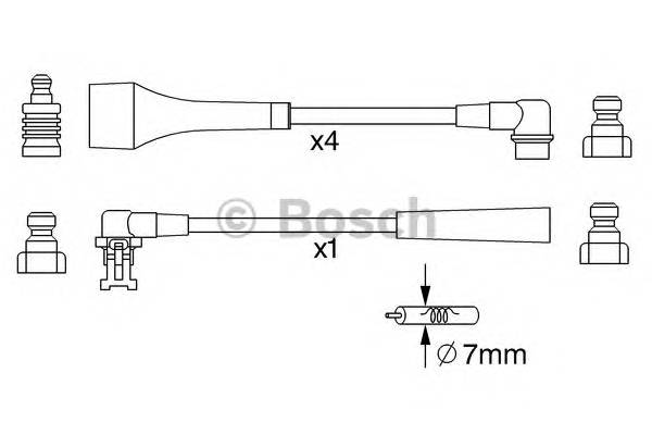 BOSCH 0 986 357 254 Комплект дротів запалювання