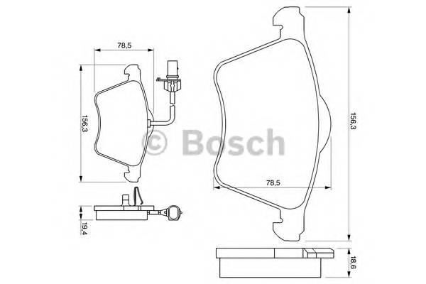 BOSCH 0 986 424 780 Комплект тормозных колодок,