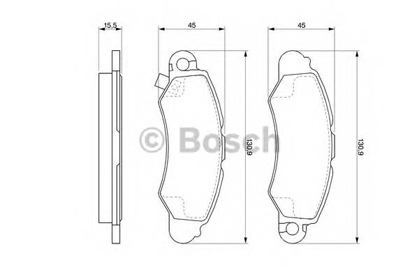 BOSCH 0 986 424 804 Комплект тормозных колодок,