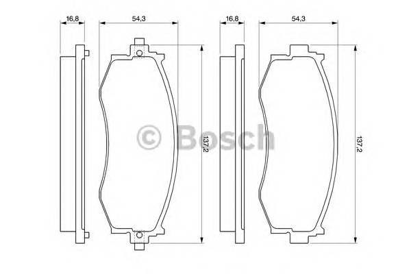 BOSCH 0 986 461 121 Комплект гальмівних колодок,