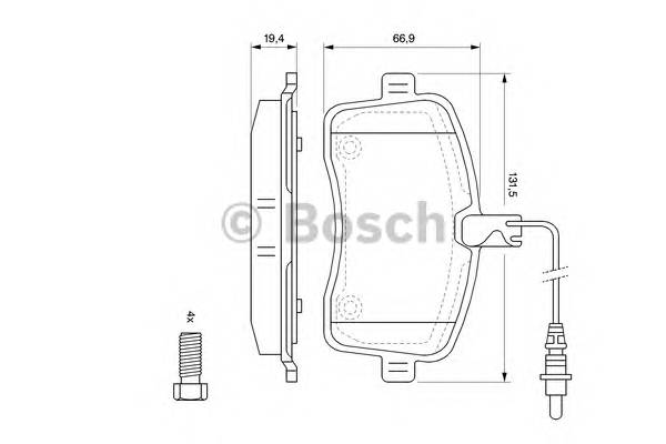 BOSCH 0 986 494 097 Комплект гальмівних колодок,