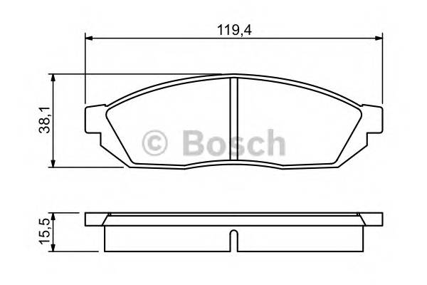 BOSCH 0 986 494 208 Комплект гальмівних колодок,