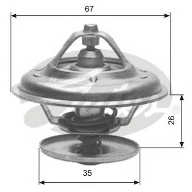 GATES TH11680G1 Термостат, охлаждающая жидкость