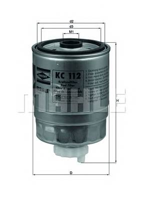 KNECHT KC 112 Паливний фільтр