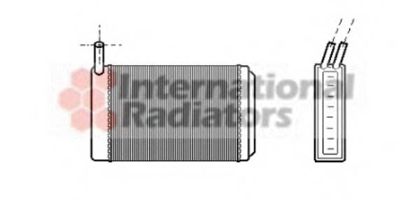 VAN WEZEL 58006061 Теплообменник, отопление салона