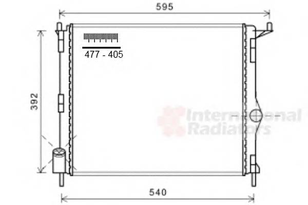 VAN WEZEL 43002476 Радиатор, охлаждение двигателя