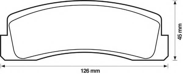 JURID 571265J Комплект гальмівних колодок,