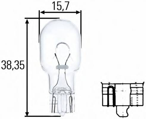 HELLA 8GA 008 246-001 Лампа розжарювання, ліхтар