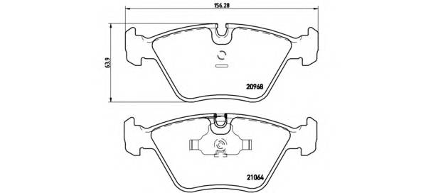 BREMBO P 06 012 Комплект тормозных колодок,