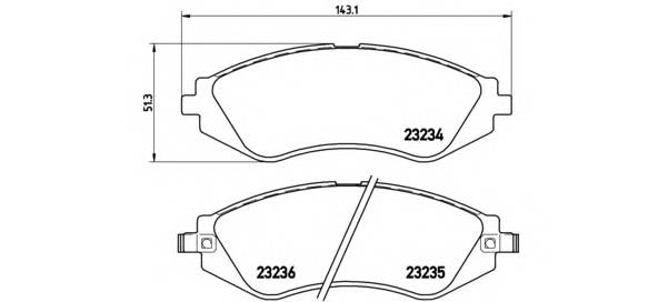 BREMBO P 15 002 Комплект гальмівних колодок,