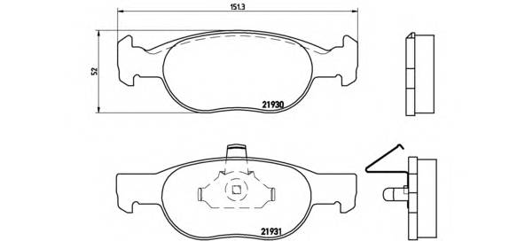 BREMBO P 23 073 Комплект тормозных колодок,