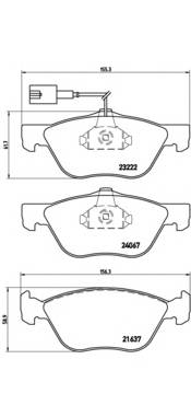 BREMBO P 23 112 Комплект тормозных колодок,