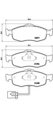 BREMBO P 24 034 Комплект гальмівних колодок,