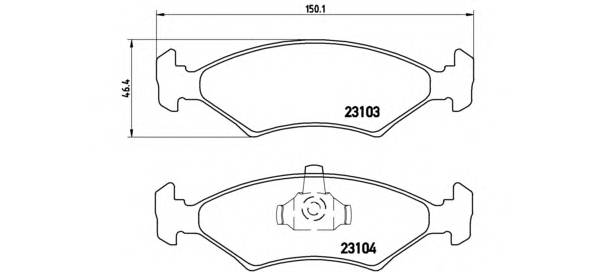 BREMBO P 24 043 Комплект гальмівних колодок,