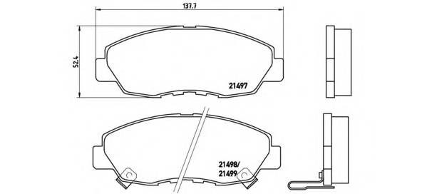 BREMBO P 28 042 Комплект гальмівних колодок,