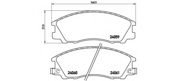 BREMBO P 30 017 Комплект тормозных колодок,