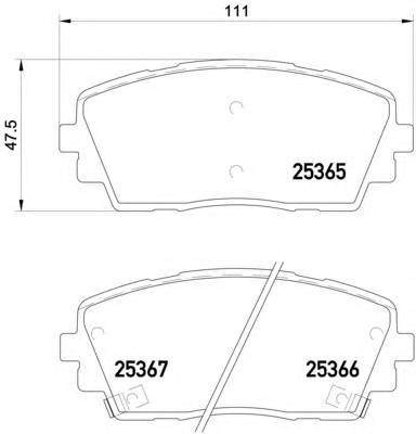 BREMBO P 30 053 Комплект гальмівних колодок,