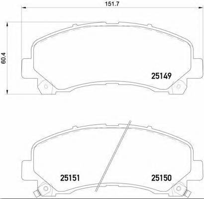 BREMBO P 34 007 Комплект тормозных колодок,