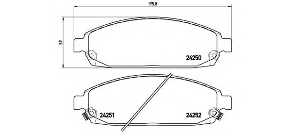 BREMBO P 37 010 Комплект гальмівних колодок,