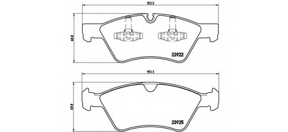 BREMBO P 50 063 Комплект тормозных колодок,