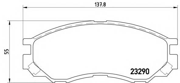 BREMBO P 54 020 Комплект гальмівних колодок,