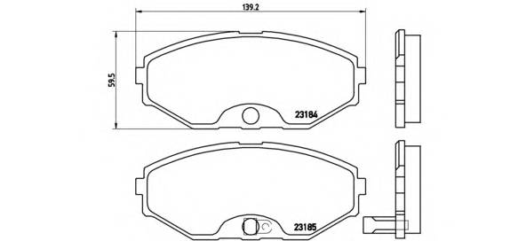 BREMBO P 56 045 Комплект тормозных колодок,