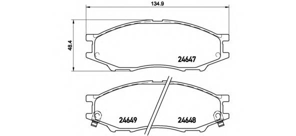 BREMBO P 56 083 Комплект гальмівних колодок,