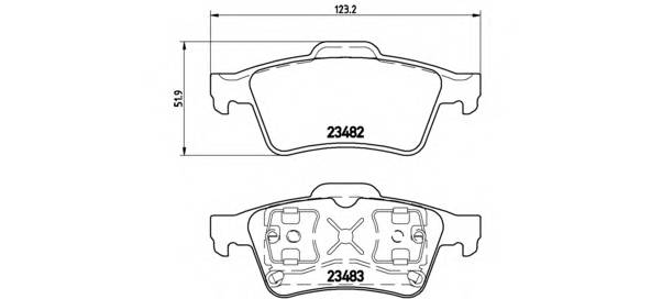 BREMBO P 59 044 Комплект тормозных колодок,