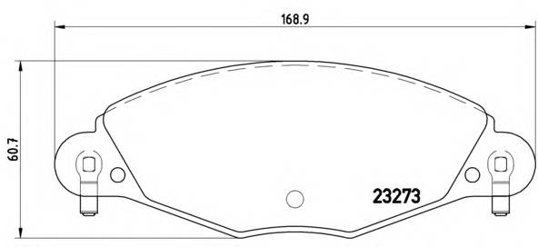 BREMBO P 61 072 Комплект тормозных колодок,