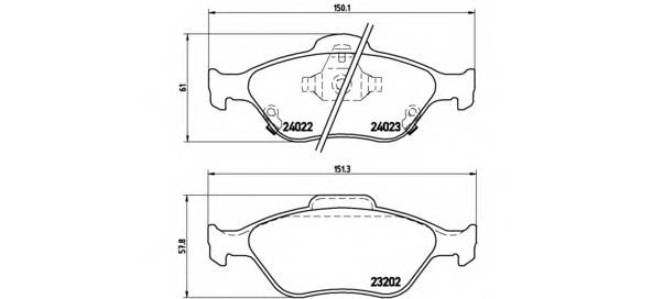 BREMBO P 83 085 Комплект гальмівних колодок,