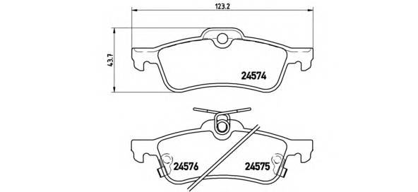 BREMBO P 83 087 Комплект гальмівних колодок,