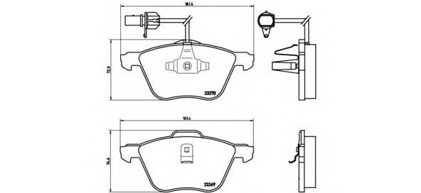 BREMBO P 85 061 Комплект тормозных колодок,