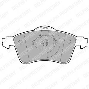 DELPHI LP1092 Комплект гальмівних колодок,