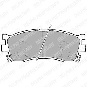 DELPHI LP1702 Комплект гальмівних колодок,