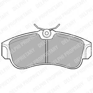 DELPHI LP616 Комплект гальмівних колодок,