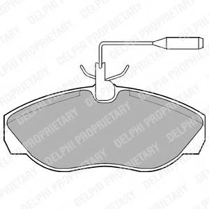 DELPHI LP877 Комплект тормозных колодок,