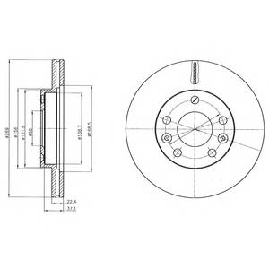 DELPHI BG4455 Тормозной диск