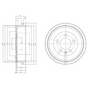 DELPHI BF463 Тормозной барабан