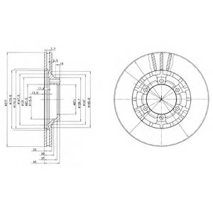 DELPHI BG2561 Гальмівний диск