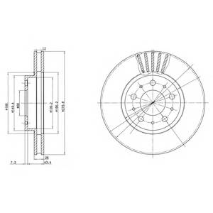 DELPHI BG2841 Тормозной диск