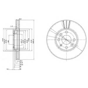 DELPHI BG3404 Тормозной диск